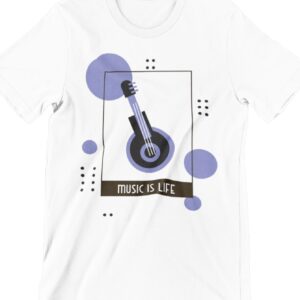 Music Is Life Printed T Shirt