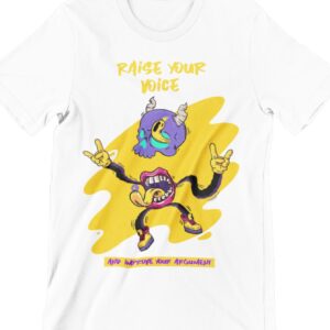 Raise Your Voice Printed T Shirt