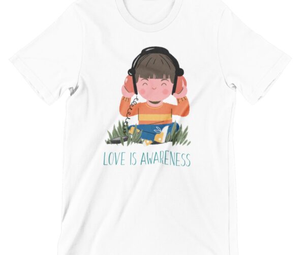 Love Is Awareness Printed T Shirt