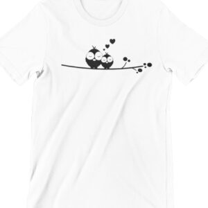 Birds Couple Printed T Shirt