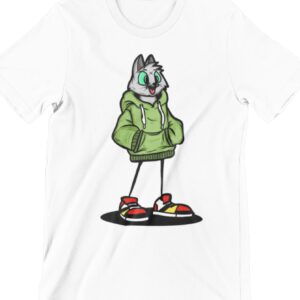 Swag Cat Printed T Shirt